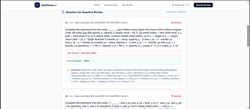 Smart Notes-to-Quiz Generator – screenshot 6