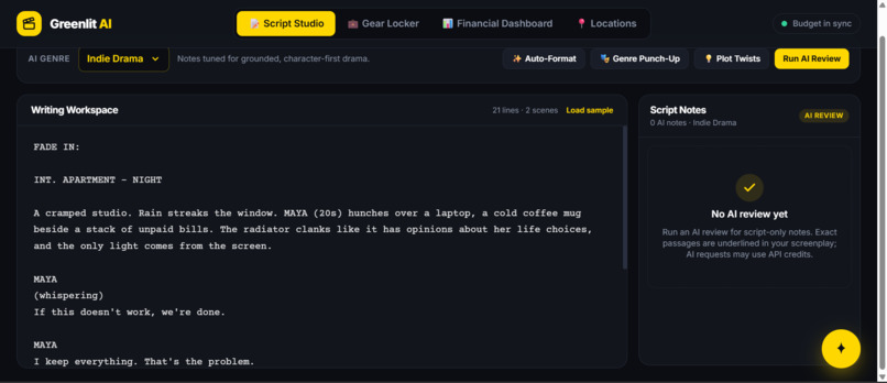 Greenlit AI – screenshot 1