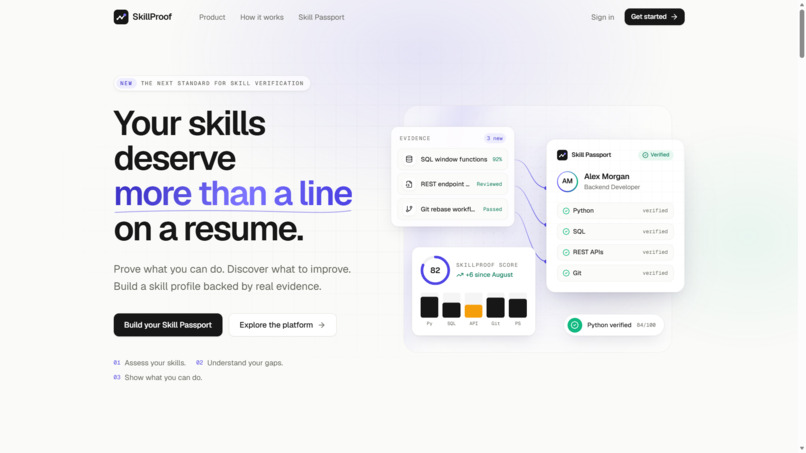 SkillProof – screenshot 1