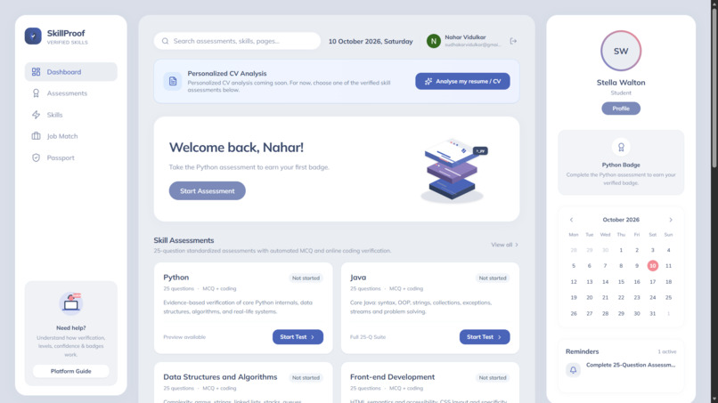 SkillProof – screenshot 2
