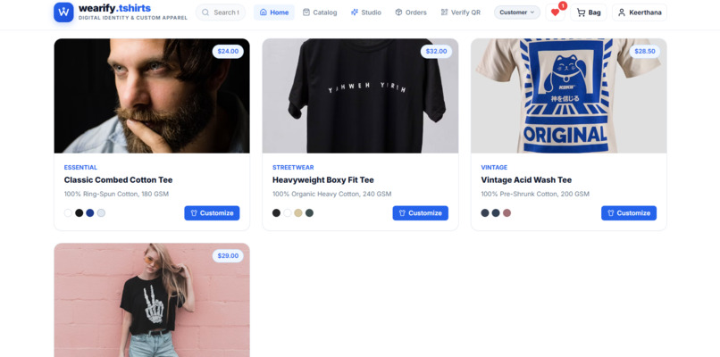 Web-Based Personalized T-Shirt Identity System – screenshot 8