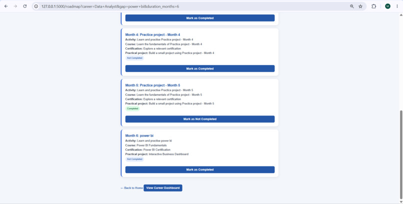 Smart Carrer Path Recommandation System & Skill Gap Detector – screenshot 7