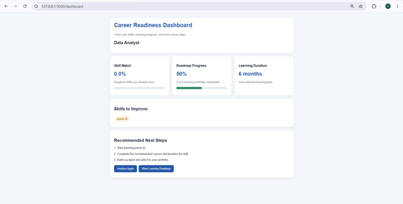 Smart Carrer Path Recommandation System & Skill Gap Detector – screenshot 8