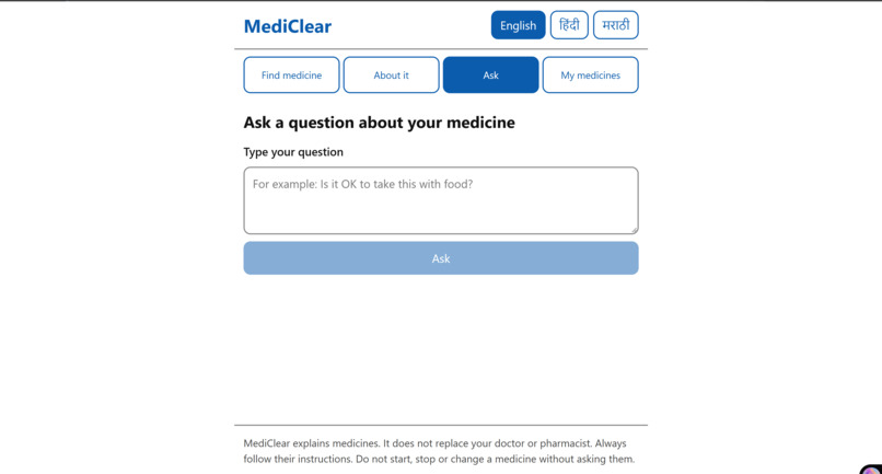 MediClear – screenshot 2