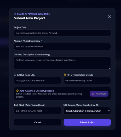 AI Student Project Repository with Smart Tech Tagging – screenshot 5