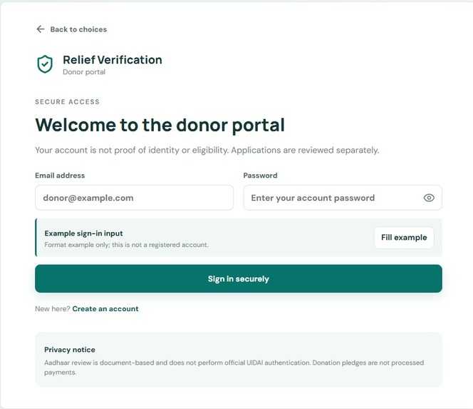 AI-Powered Disaster Relief Verification & Aid Platform – screenshot 3