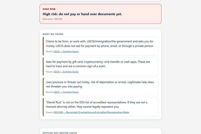 Verifica – screenshot 1