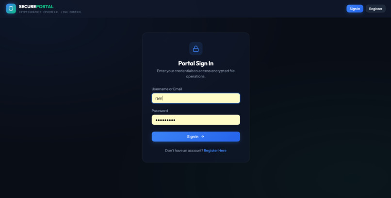 Secure File Exchange with Ephemeral Access Control – screenshot 2