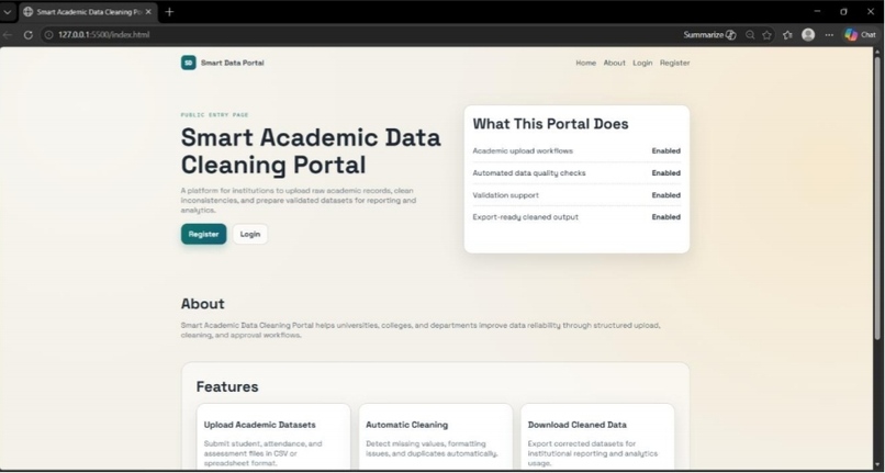 Smart Academic Data Cleaning Portal – screenshot 2