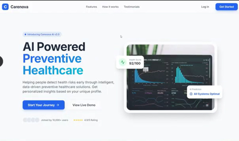 CareNova – Smart Preventive Healthcare Platform – screenshot 1