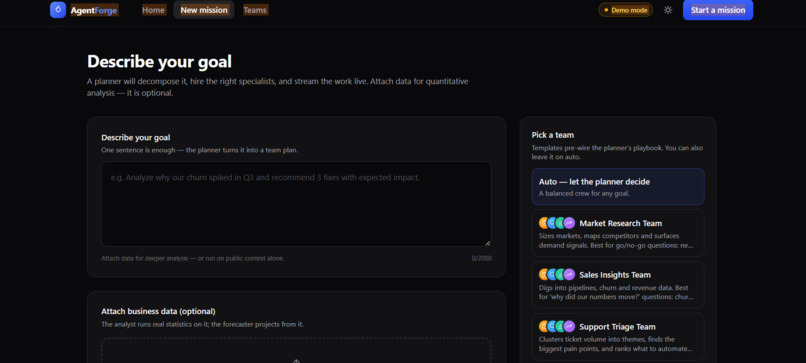 AgentForge – screenshot 1