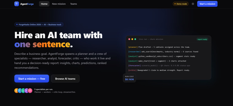 AgentForge – screenshot 2