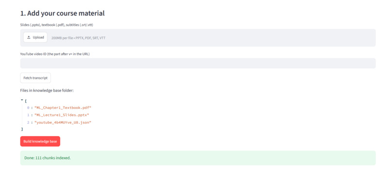 Study Companion: A Source-Cited AI Tutor – screenshot 4