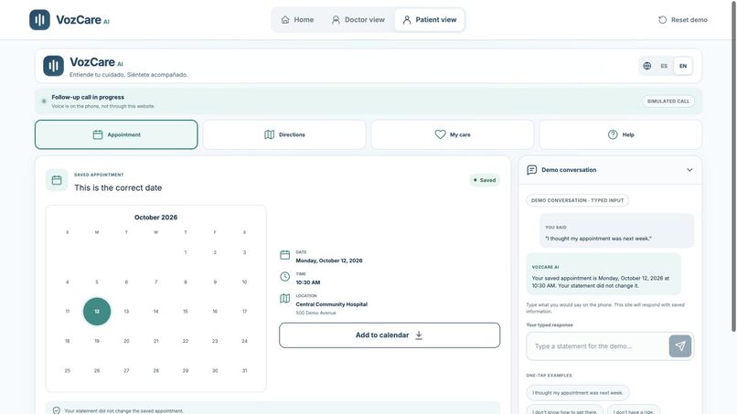 VozCare AI – screenshot 3