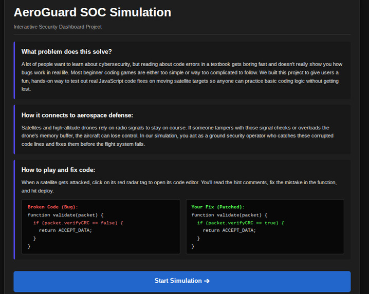 AeroGuard SOC – screenshot 1