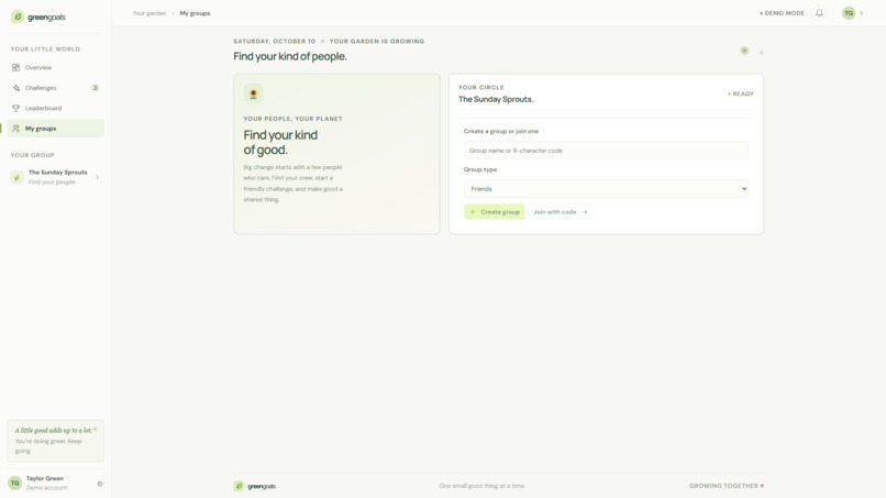 GreenGoals – screenshot 1