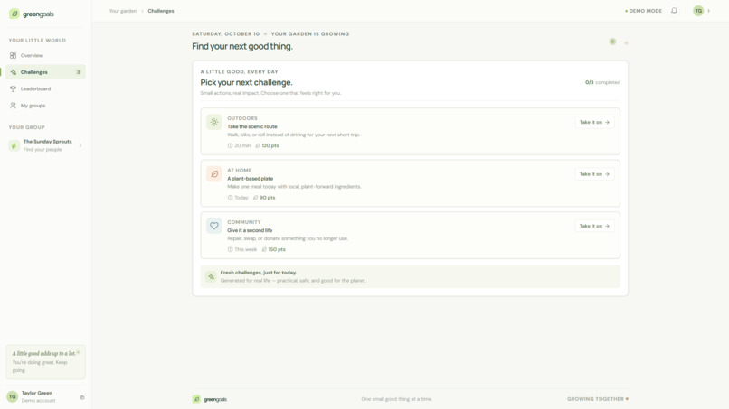 GreenGoals – screenshot 2