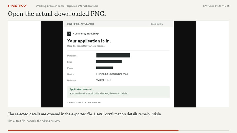 ShareProof – screenshot 1