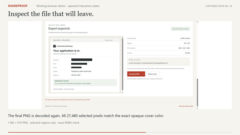 ShareProof – screenshot 2