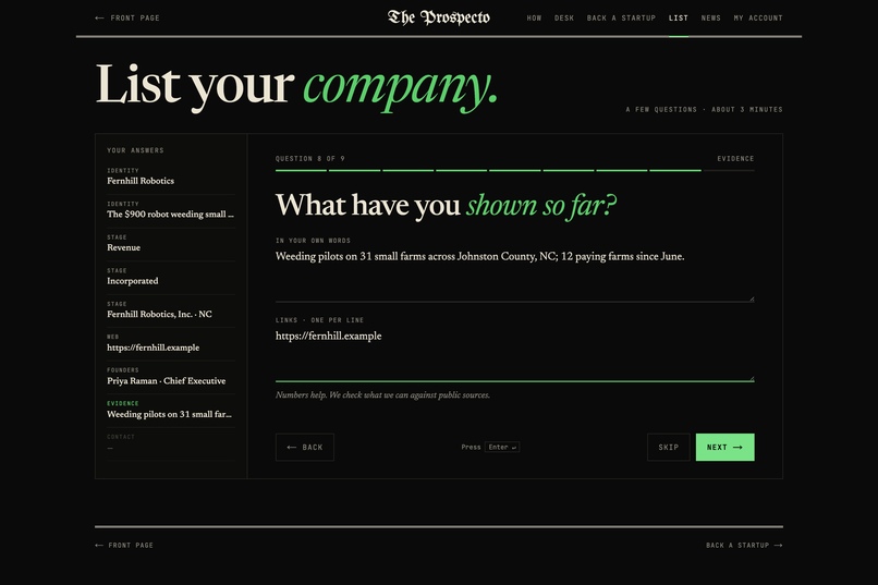 Prospecto – screenshot 6