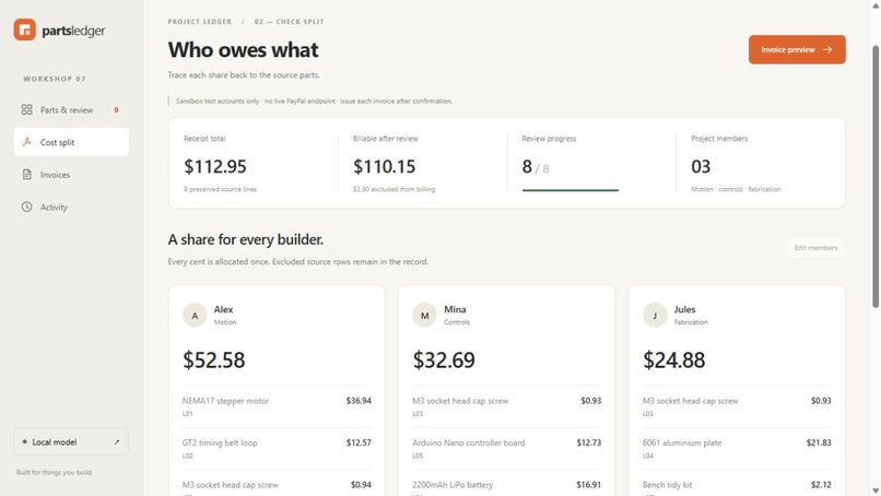 Parts Ledger – screenshot 2