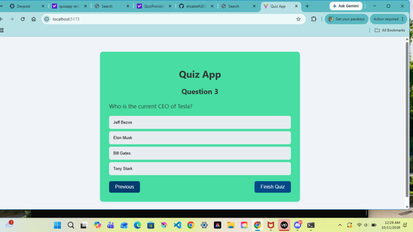 QuizApp – screenshot 3