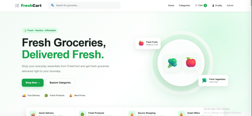 Freshcart-online grocery store – screenshot 1