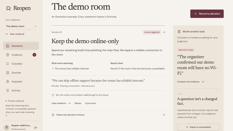 Reopen – screenshot 2
