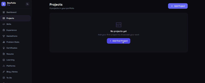 Devfolio – screenshot 2