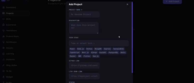 Devfolio – screenshot 3
