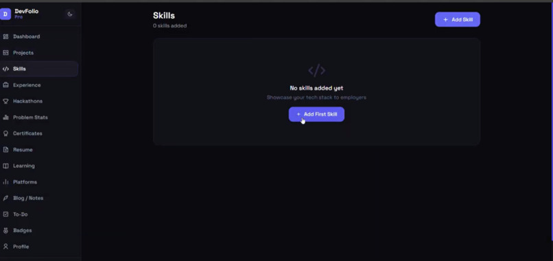Devfolio – screenshot 4