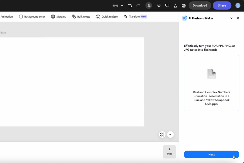 Adobe AI Flashcard Generator – screenshot 2