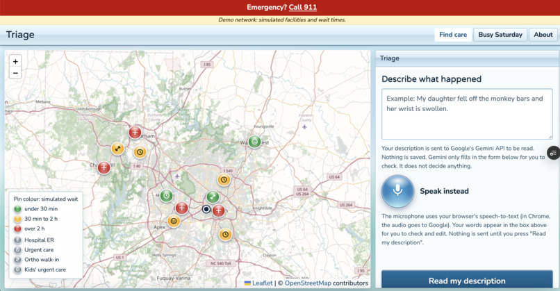 Triage – screenshot 1