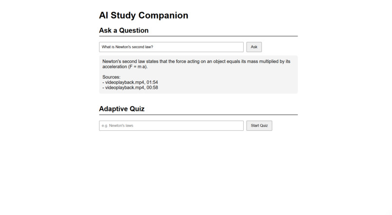 AI Study Companion – screenshot 2
