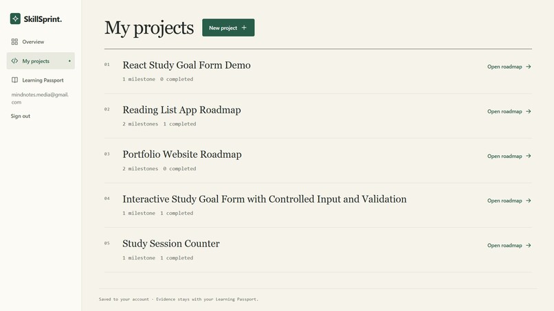 SkillSprint – screenshot 2