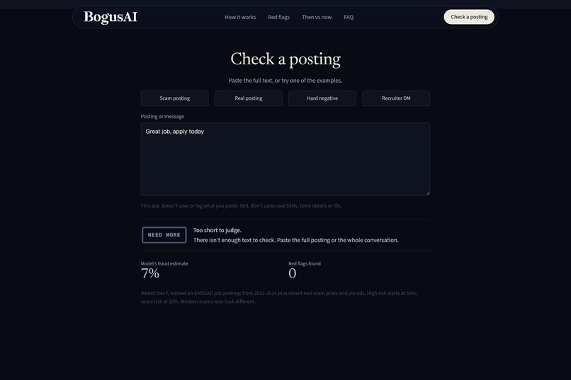 BogusAI · A Second Look – screenshot 5