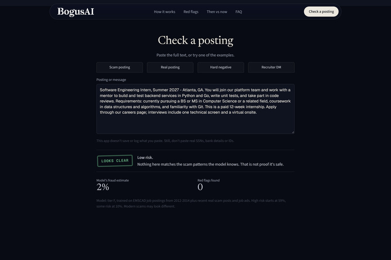 BogusAI · A Second Look – screenshot 4