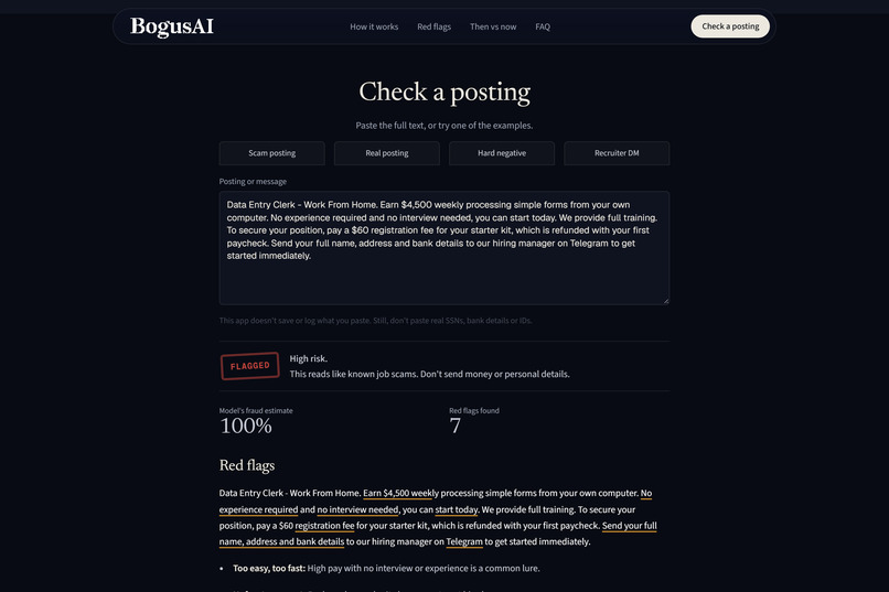 BogusAI · A Second Look – screenshot 2