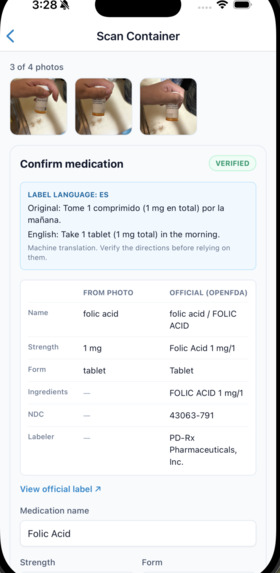 MedIntake – screenshot 1