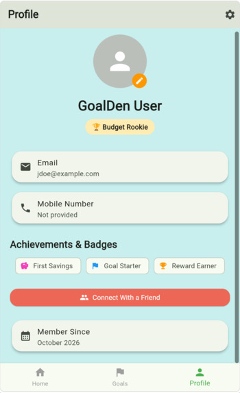 GoalDen – screenshot 1