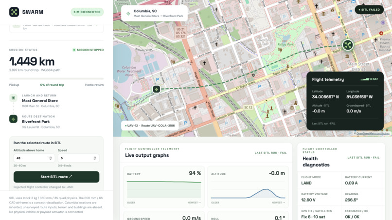 Swarm UAV Delivery Program – screenshot 1