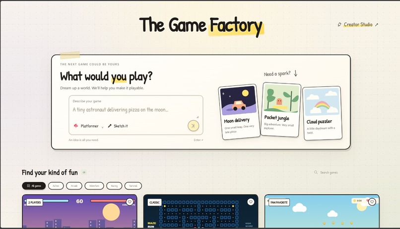 The Game Factory – screenshot 1