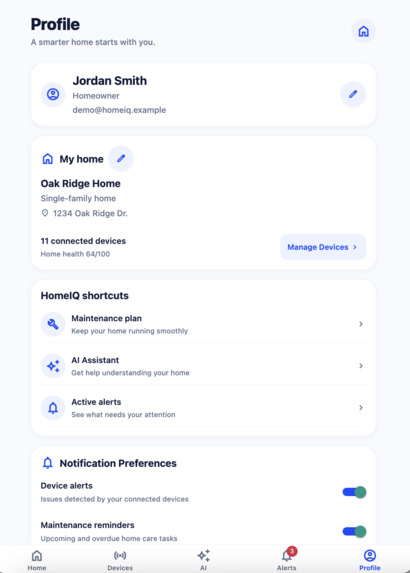 HomeIQ – screenshot 1
