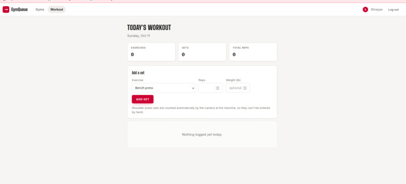 GymQueue – screenshot 1