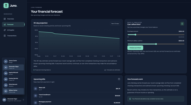Juno Advising – screenshot 4