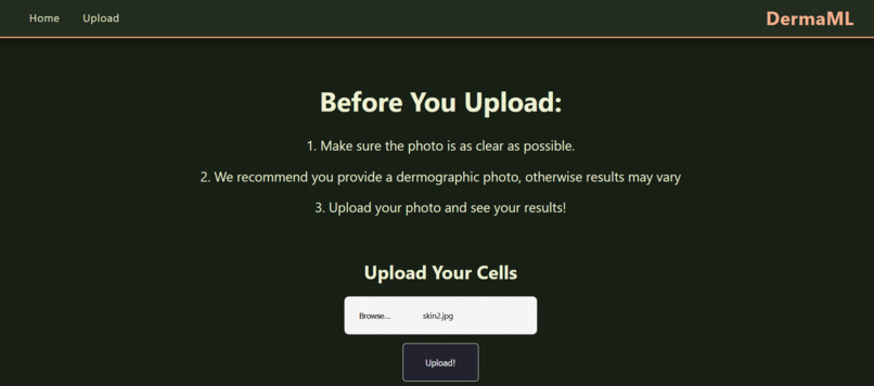 DermaML – screenshot 2