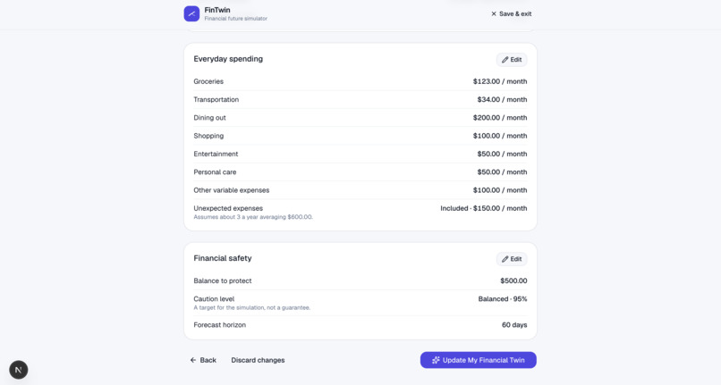 FinTwin – screenshot 3