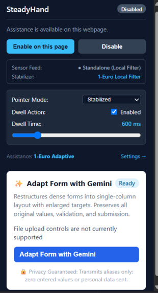 SteadyHand – screenshot 1