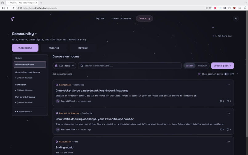 TrueFan – screenshot 1