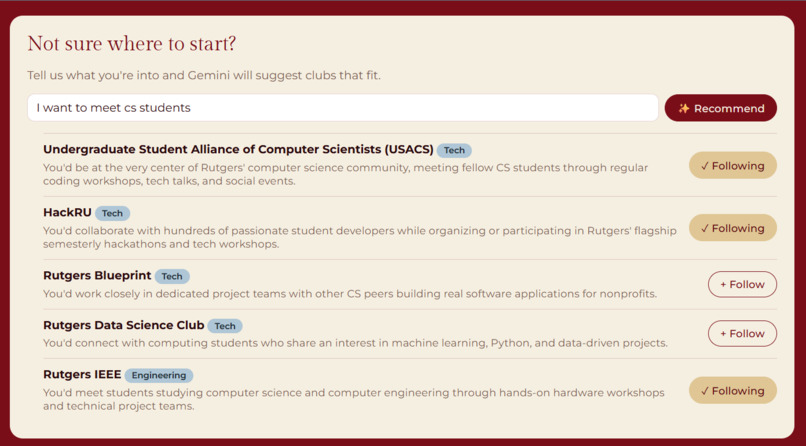 Clubs RU – screenshot 1
